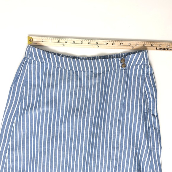 PACT Canopy Linen Wrap Skirt - Bondi Stripe- L - Picture 4 of 9